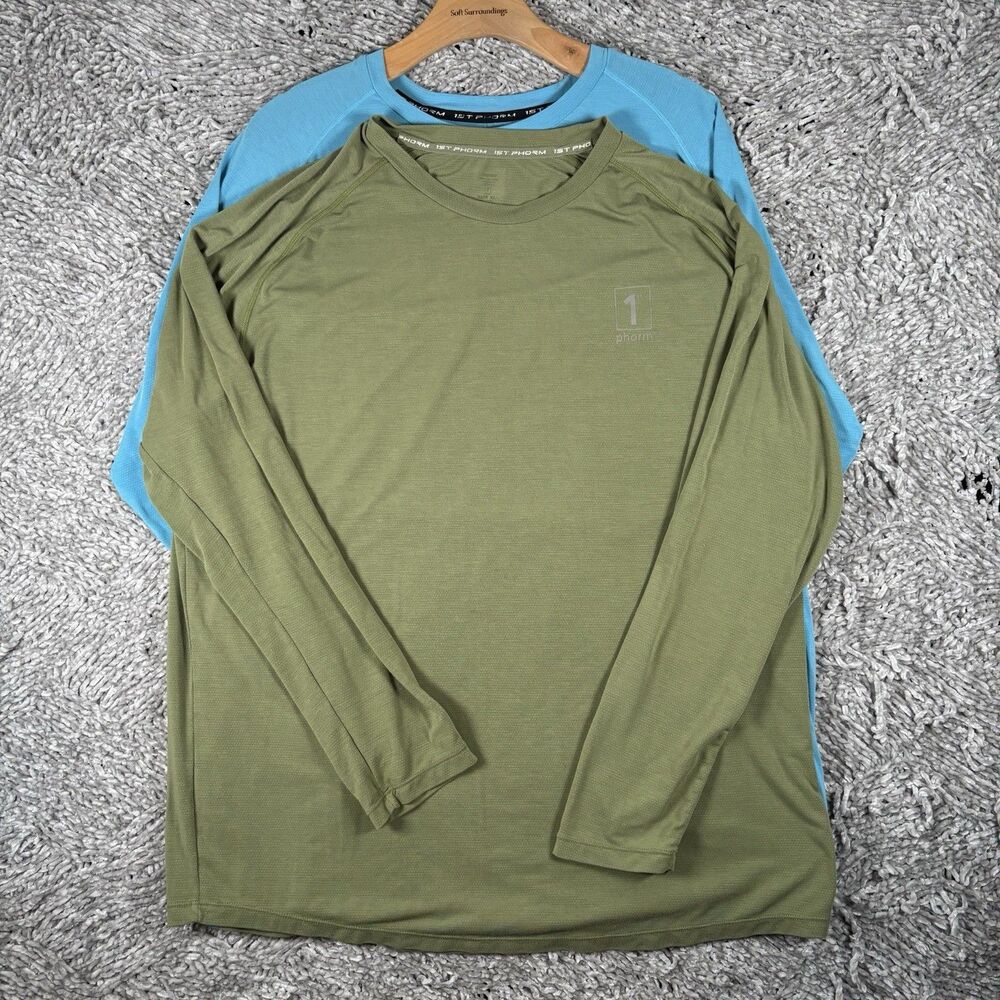 1st Phorm Long Sleeve Shirt Bundle Of Two Men’s XL Activewear Gym Stretch Run
